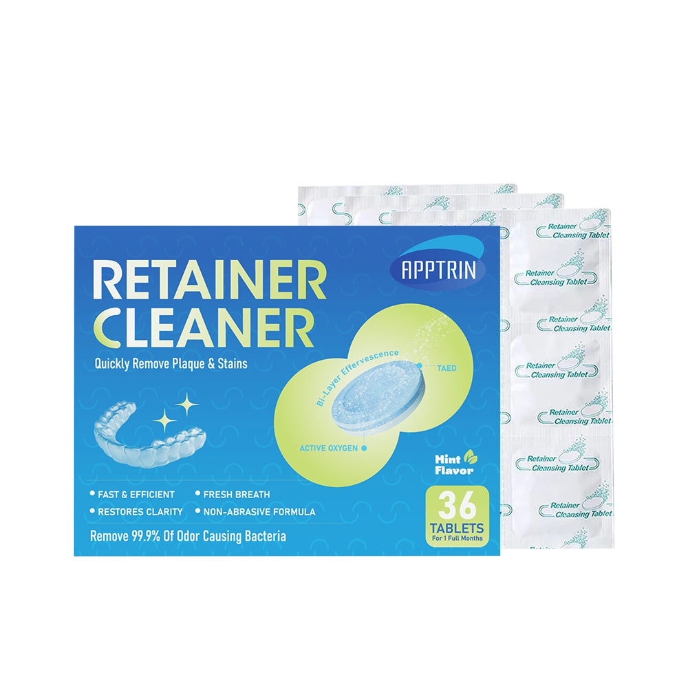 Retainer Cleaning Tablets, Denture Cleanser Tablets for Dental Appliances, Complete Clean, 36 Tablets