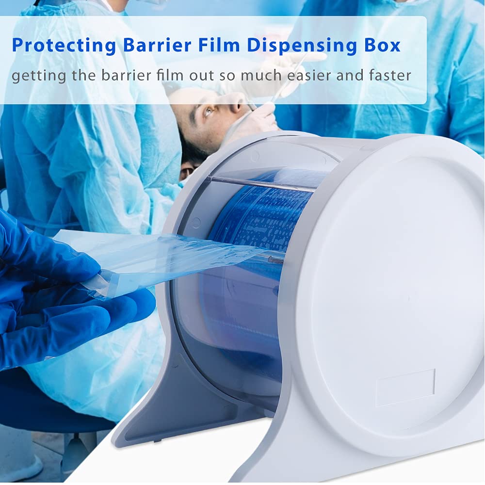 Dental Barrier Film Dispenser, Acrylic Protecting Barrier Film Holder for Film Support & Dust-Proof, Dispensing Box Barrier Dispensers Plastic Stand Holder