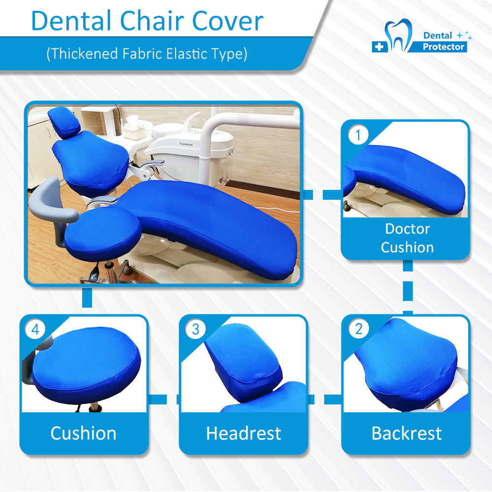 Dental Chair Covers Dental TPU Material Dental Unit Covers Seat Cover Elastic Waterproof Protective Case Protector Dentist Equipment 4 pcs/set