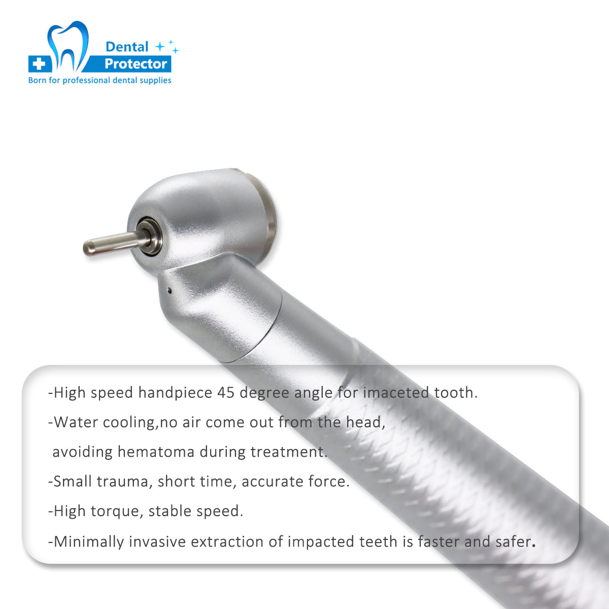 H-45 High Speed Dental Handpiece Contra Angle 45 Degree Generator Germany bearing