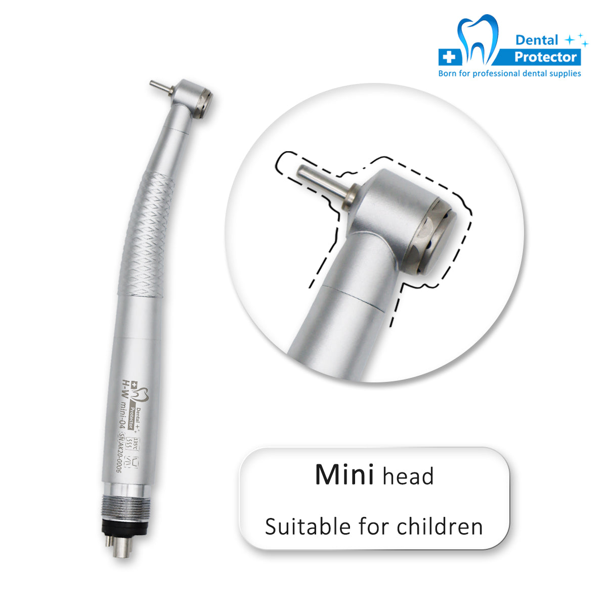 H-W Mini04 High Speed Contra Angle Dental Handpiece Good Cooling Mini Head Germany Bearing