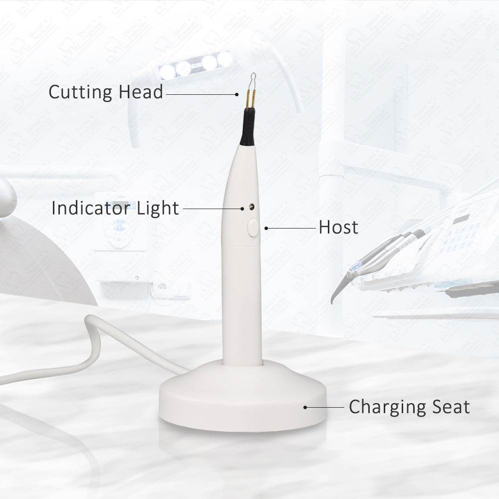 Wireless Endo Obturation Gutta Percha Cutter Percha-Points Gum Cutter Heating with 4Pcs Needle Tips