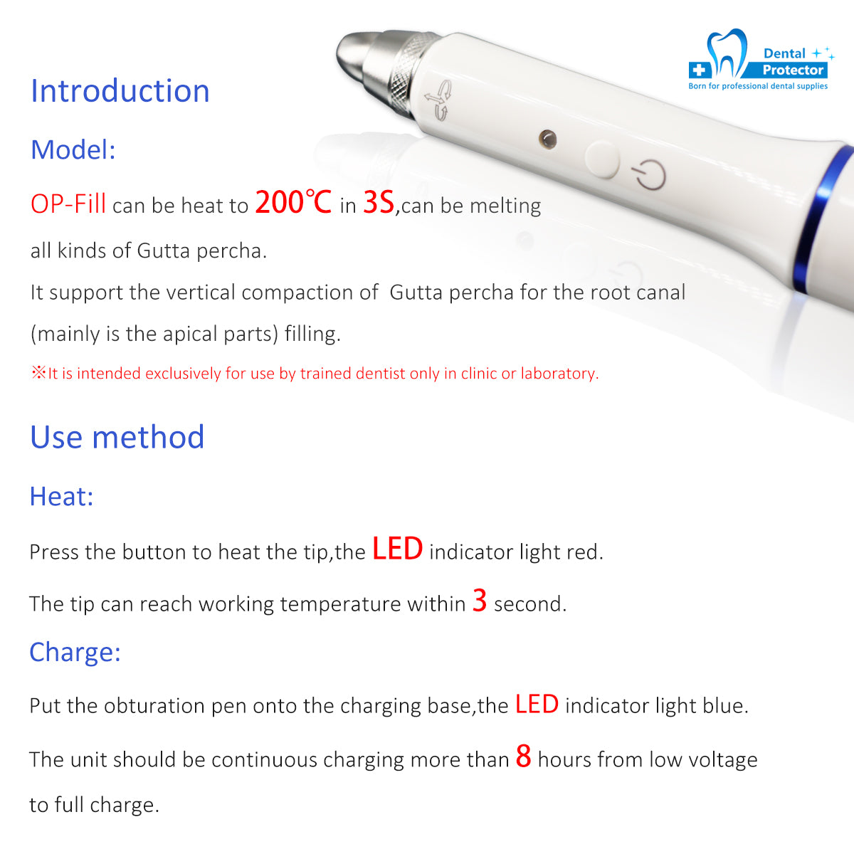 Dental Gutta Percha Obturation System Endo Heated Pen Root Canal Filling System Hot Melt Pen Dental Instrument