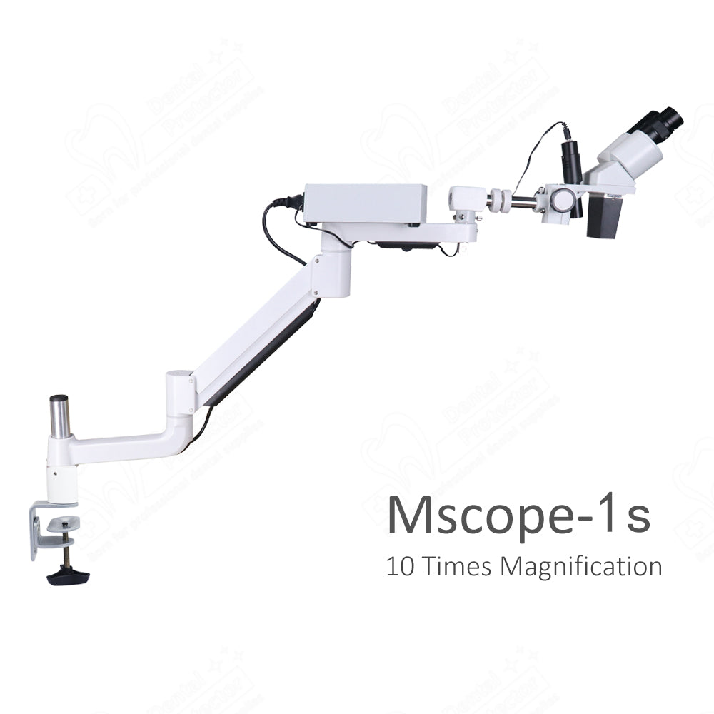 Mscope-1s 10X Magnify Dental Binocular Microscope 3W LED Rotatable for Dentists Denture Tool Dental Lab Equipment Microscope Spot Light