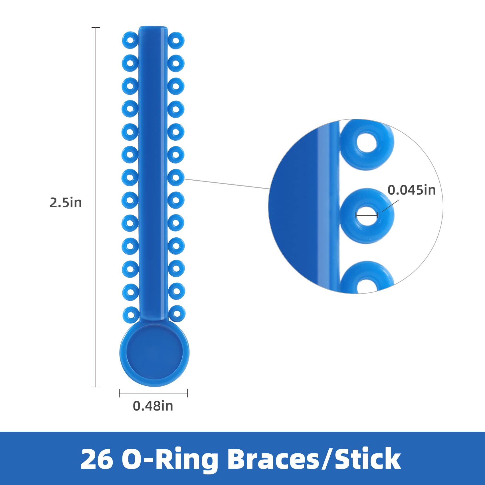 Angzhili Transparent Dental Orthodontic Ligature Ties for Braces Rubber  Bands Braces O Rings for Bracket 1040 Pcs