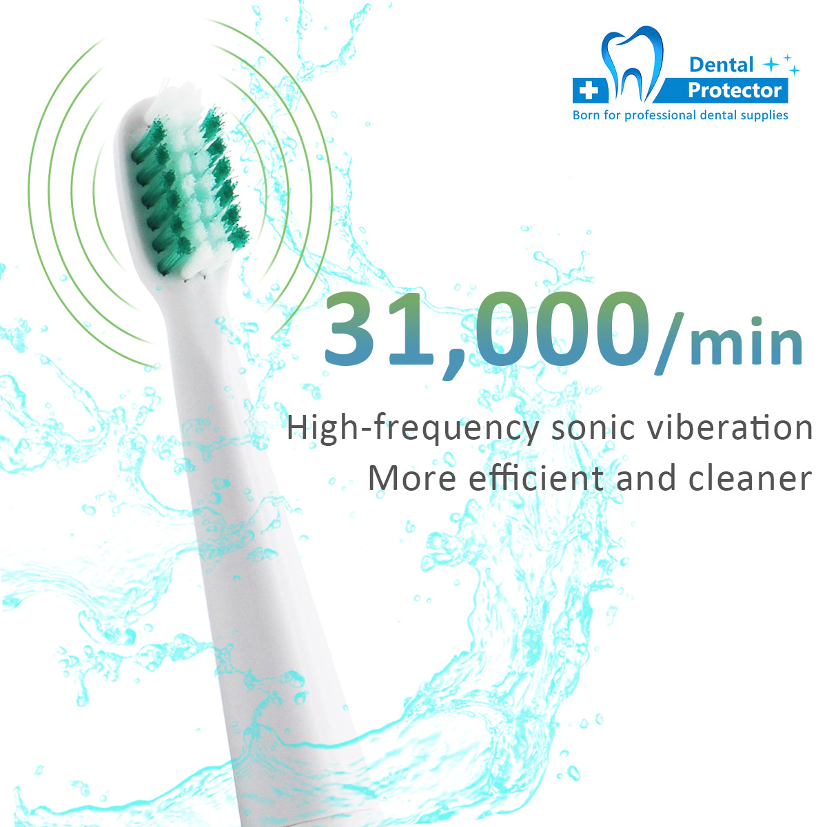 PROTECTOR Sonic Electric Toothbrush Rechargeable USB Charge 4 Pcs Replaceable Heads Timer Teeth Tooth Brush Waterproof