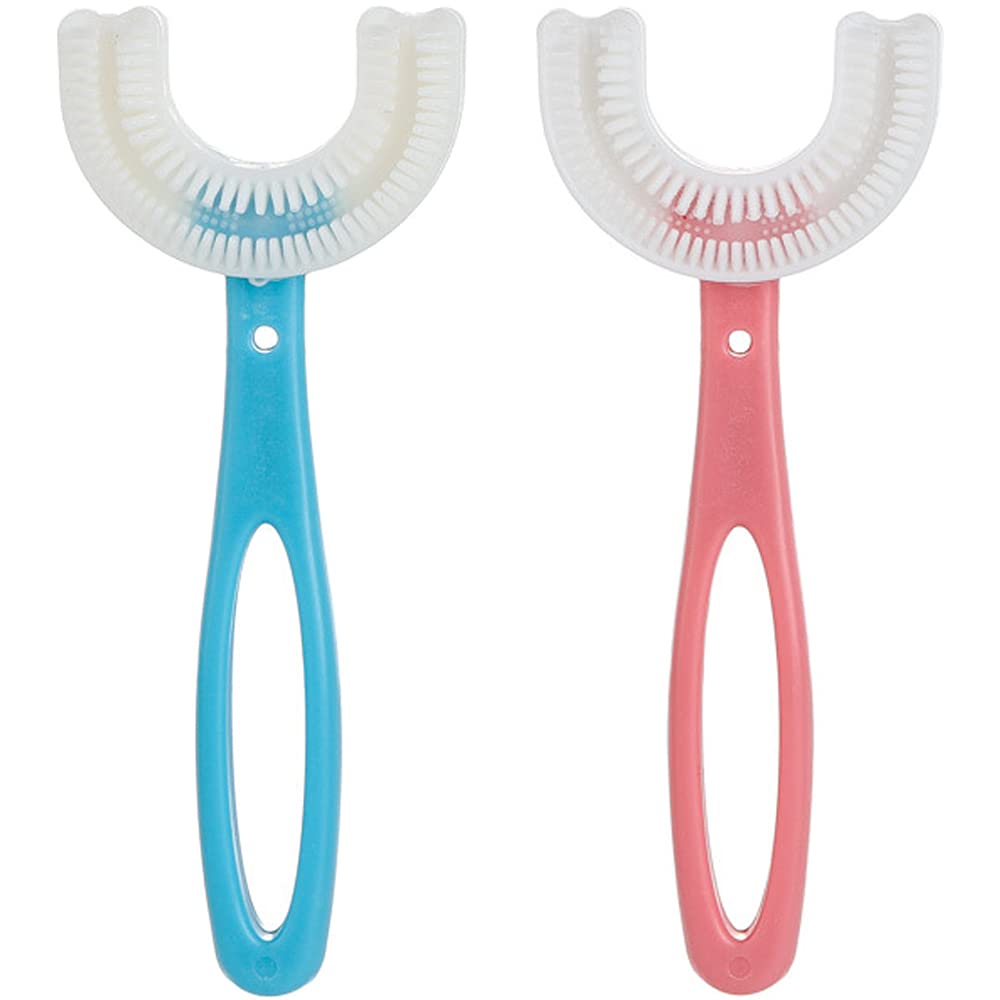 Kids Manual Toddler Teeth Cleaning Brush 2-12 Years Silicone U