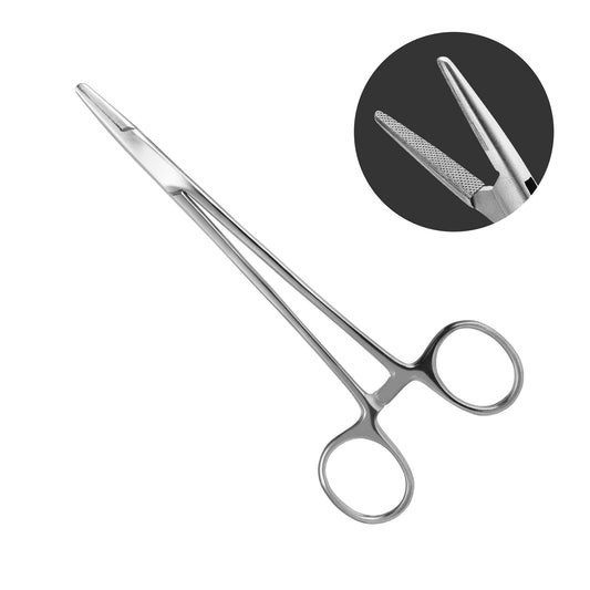 5.2" Needle Holder Clamps Needle Driver with Tungsten Carbide Inserts, Hemostats with Scissors Stainless Steel Suture Pratice Kit for Suture Removal