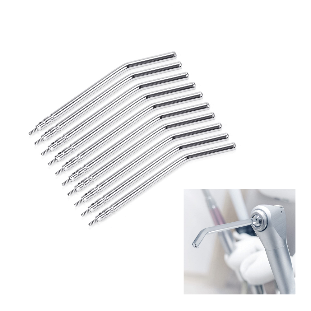 Dental 3 Way Syringe Triple Air Water Spray Syringe with 2 Metal Alloy Tips Tube Nozzles