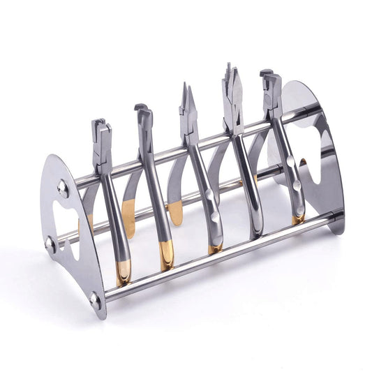 DT-PH Dental Stainless Steel Pliers Holder - Orthodontic Pliers Organizer Multifunctional Sturdy Forceps Rack for Orthodontic Craft Plier Forceps Scissors