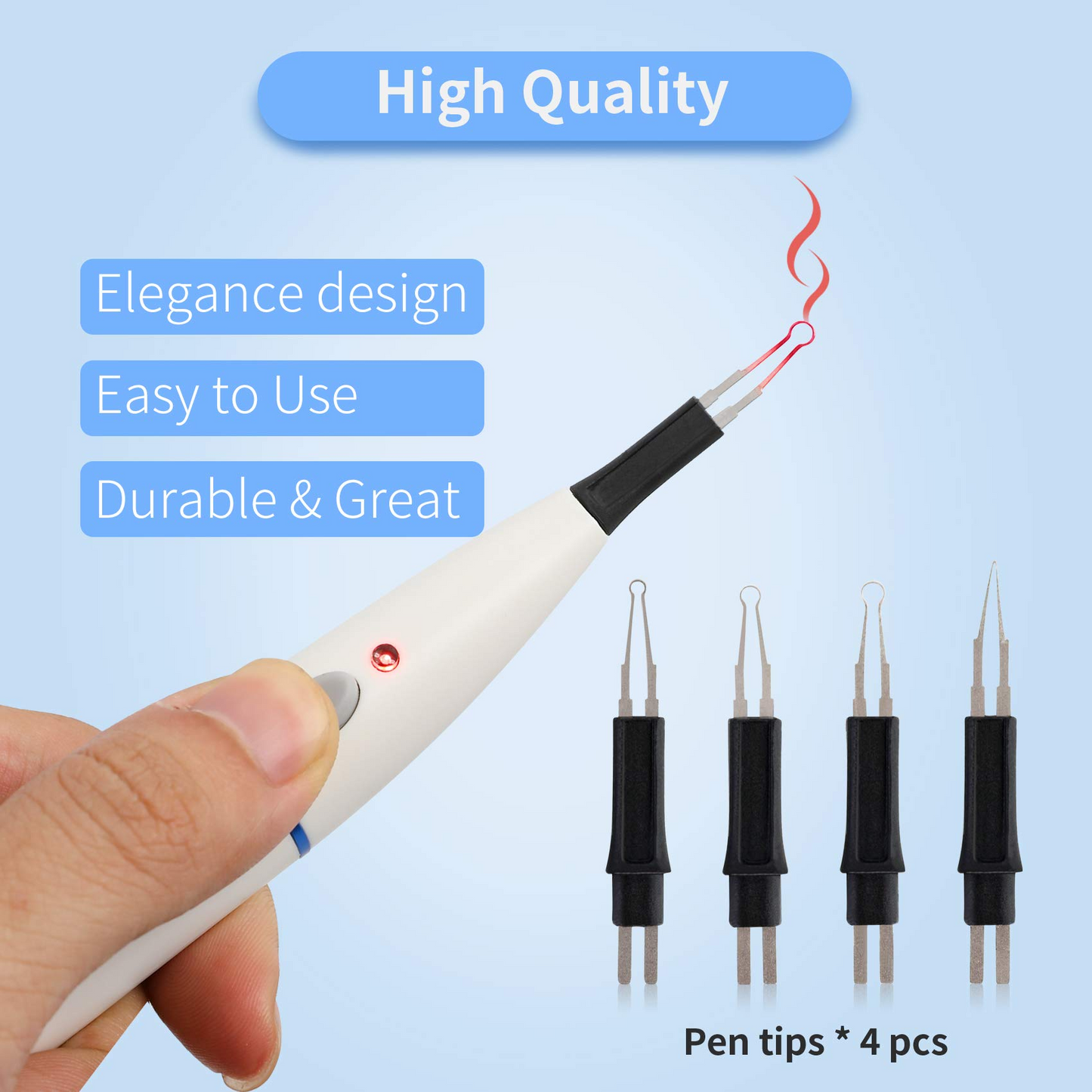 Gutta Percha Point Cutter with 4 Tips, Dental Tooth Gum Endo Obturation System with Heated Pen, Dentist Breaker Cutter Tools