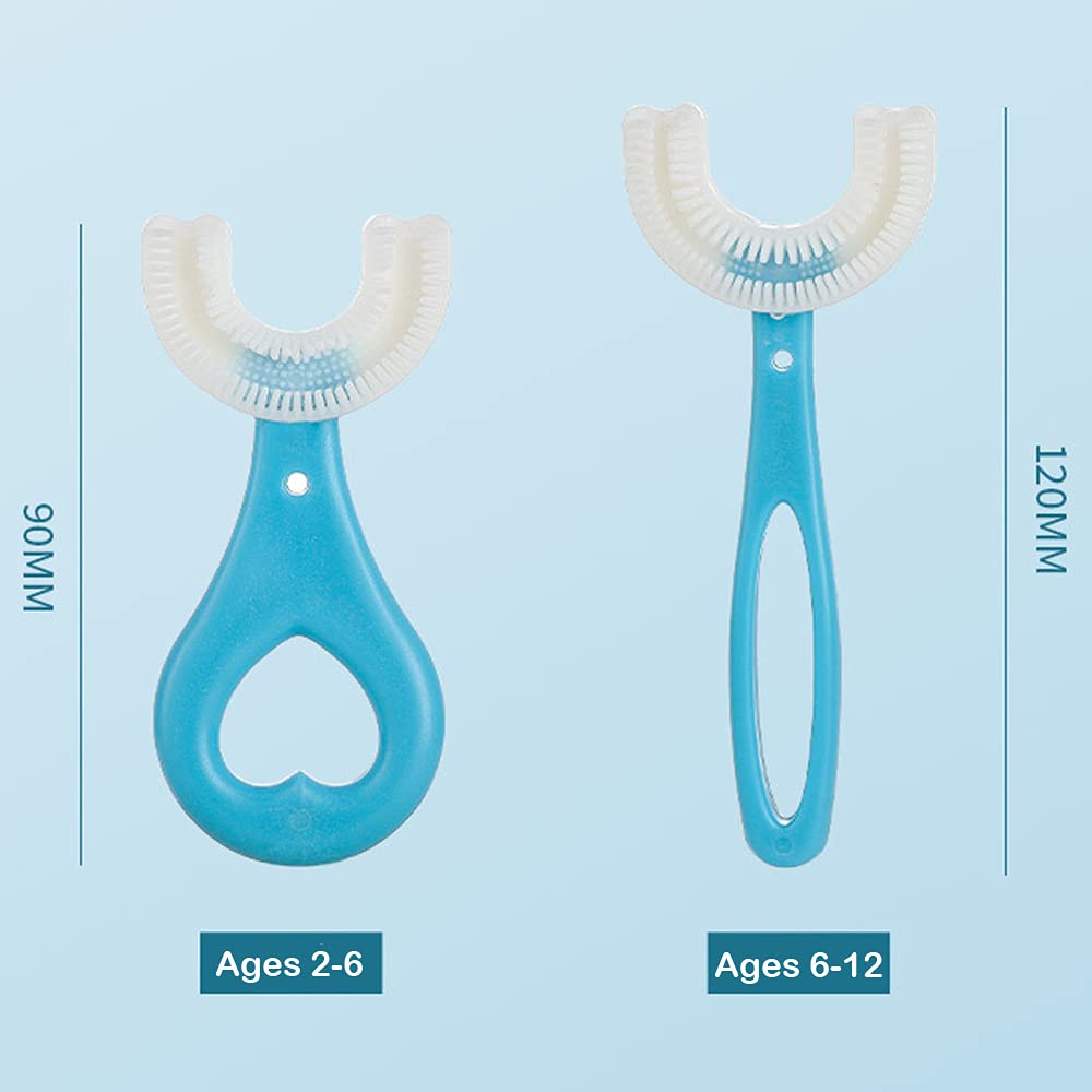 Kids Manual Toddler Teeth Cleaning Brush 2-12 Years Silicone U