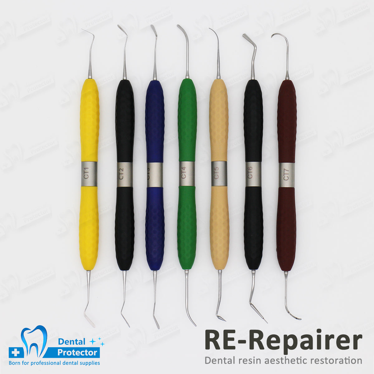 PROTECTOR RE-Repairer dental resin aesthetic restoration Resin sculpture tool Dental tools 7pcs with high temperature sterilization box