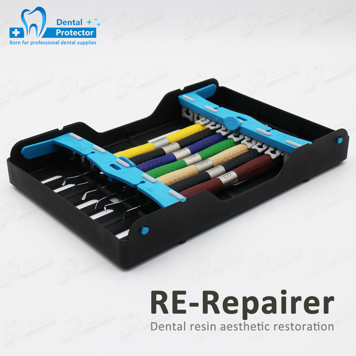 PROTECTOR RE-Repairer dental resin aesthetic restoration Resin sculpture tool Dental tools 7pcs with high temperature sterilization box